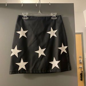 Leather star skirt